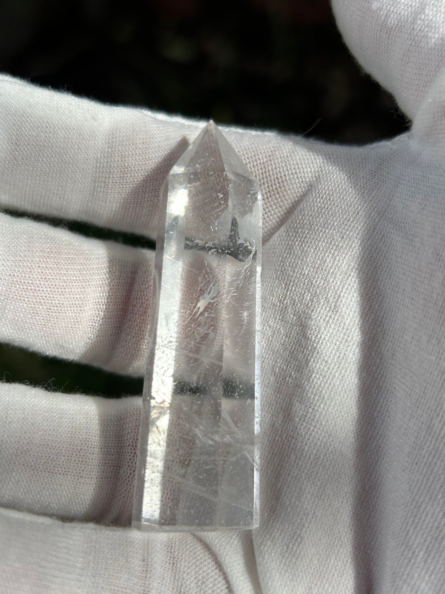 Clear quartz crystal point