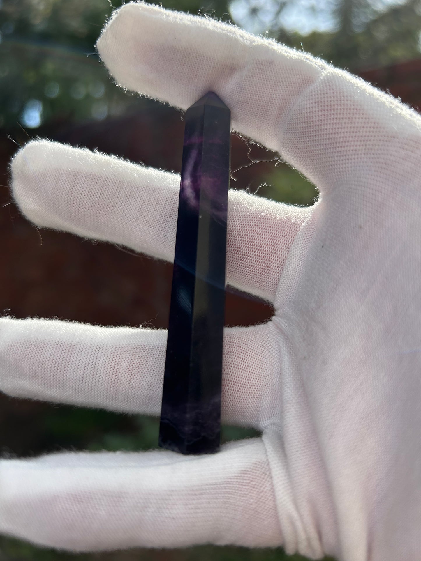 Rainbow Fluorite Crystal Point 8cm