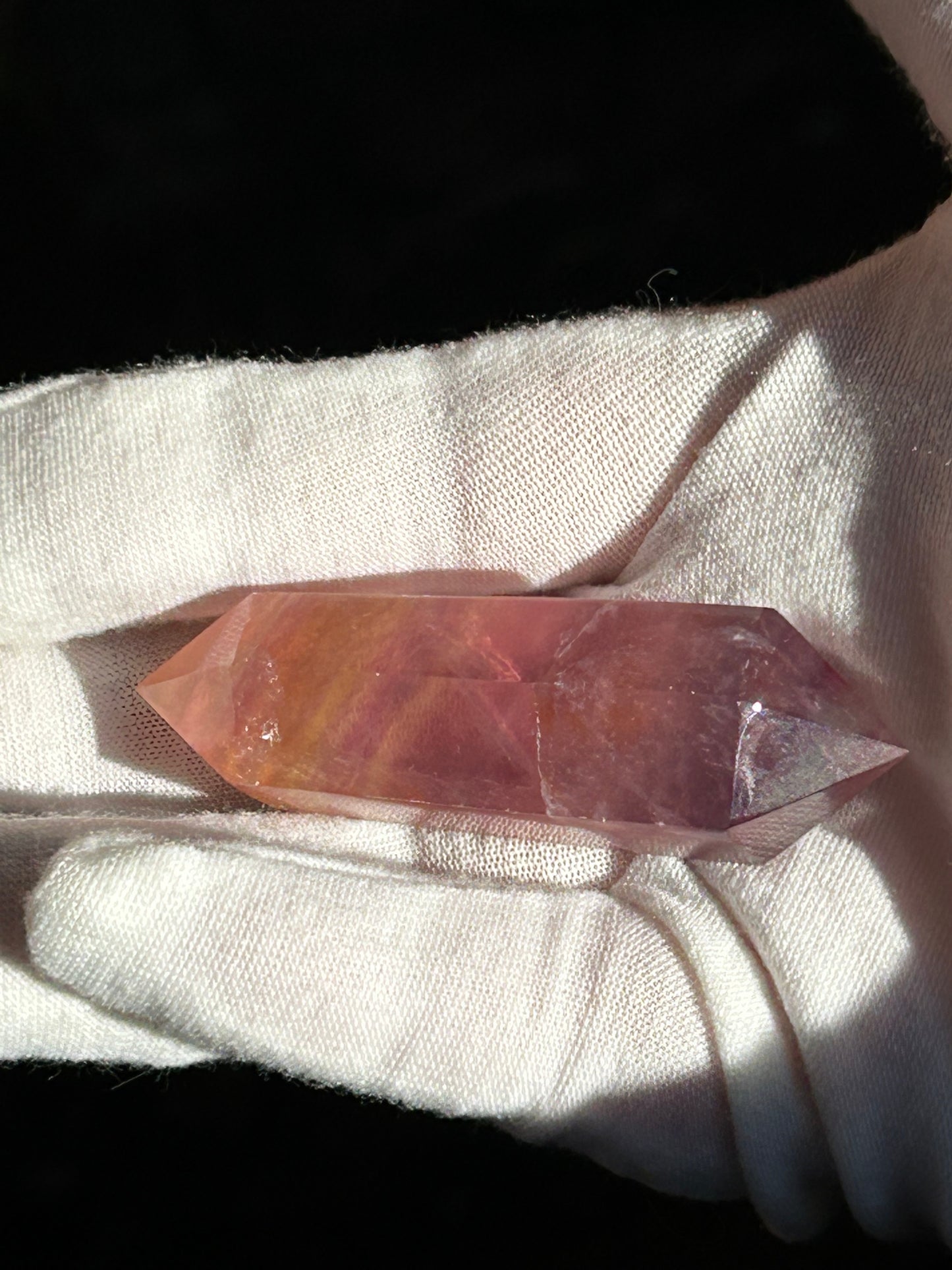 Rainbow Fluorite Double Point Crystal