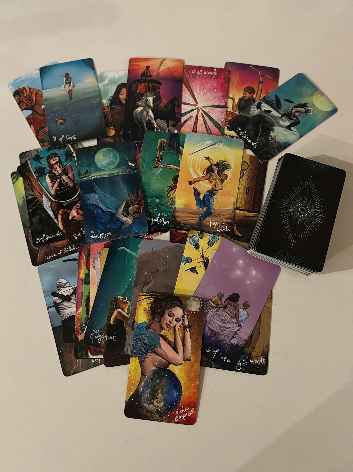 mixed cards from the light seer's tarot deck