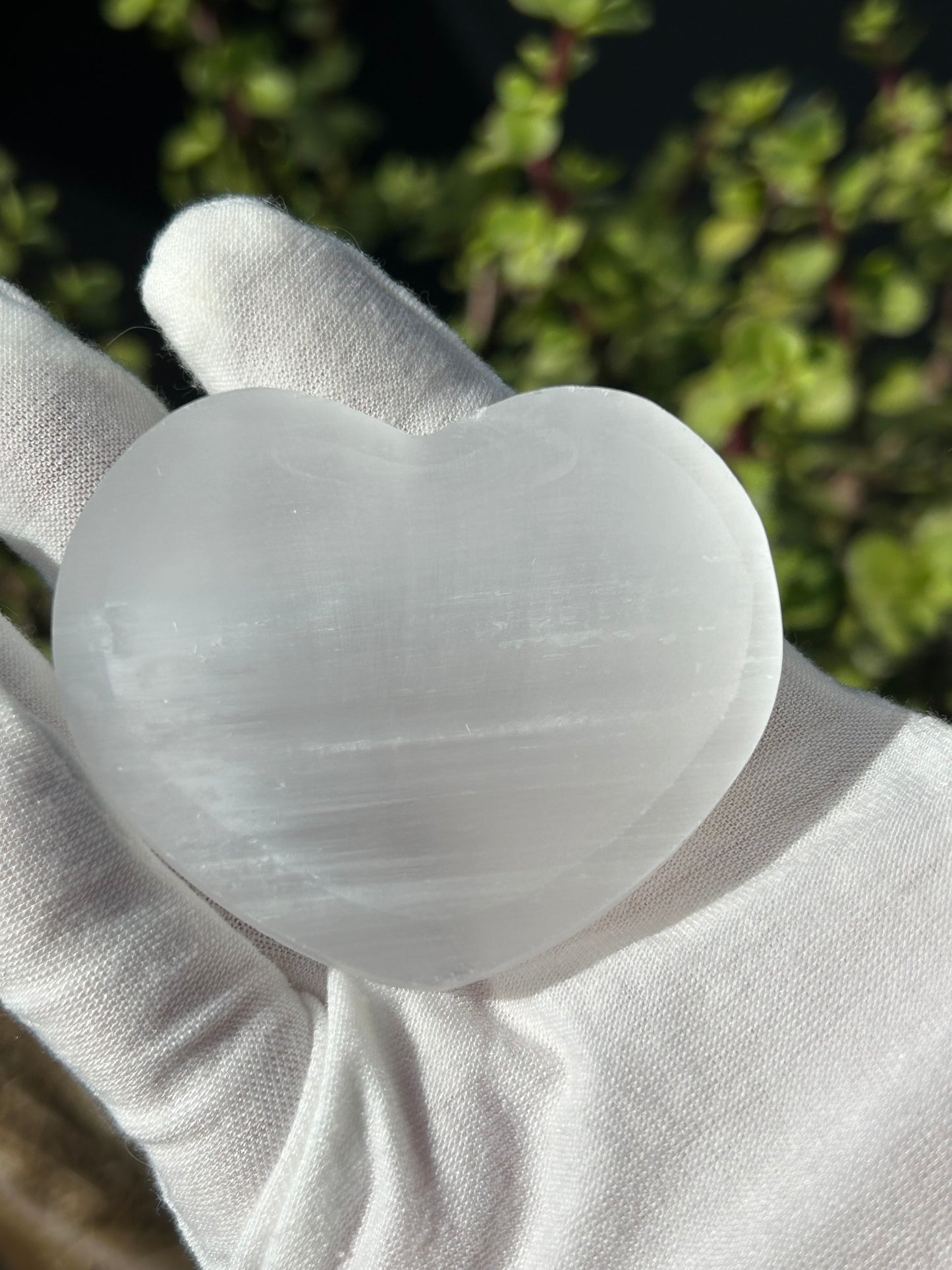 Selenite Heart Shaped Cleansing/Keepsake Bowl