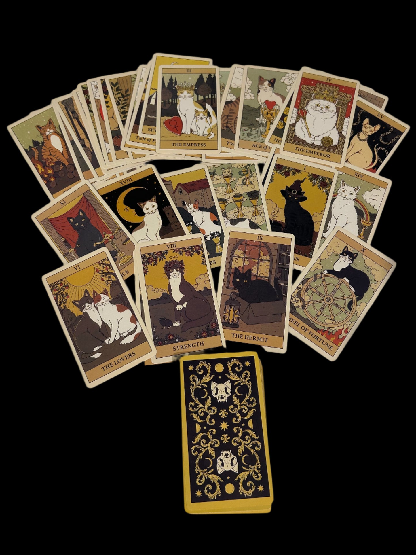 Cats Rule The Earth Tarot Deck - 78 cards box 10.4x6.2x2.6cm