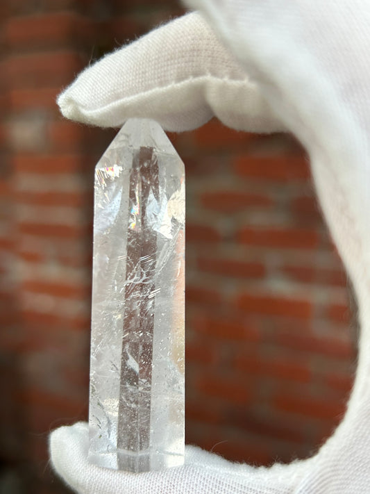 Clear quartz crystal point