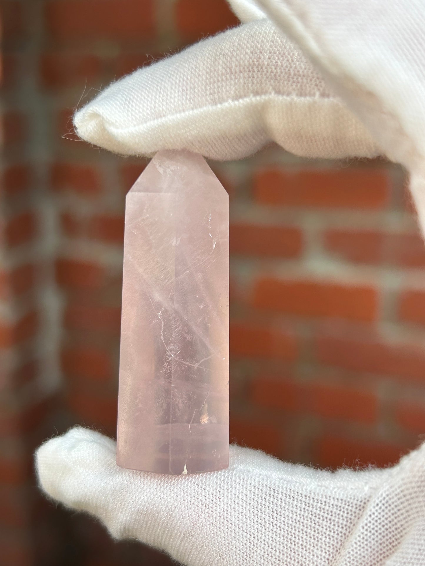 Small Rose Quartz Point obelisk