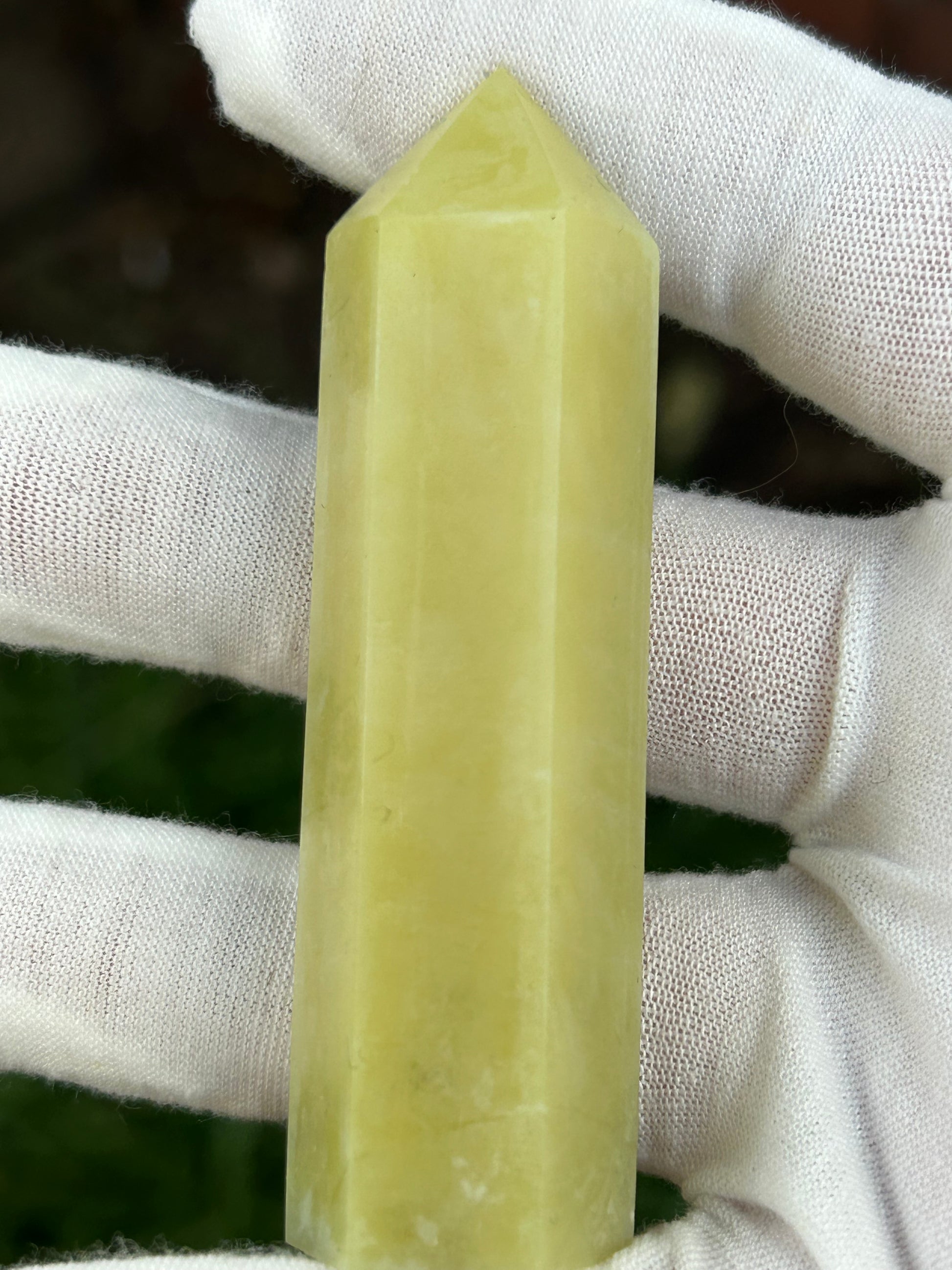 Lemon Jade Crystal Point Obelisk