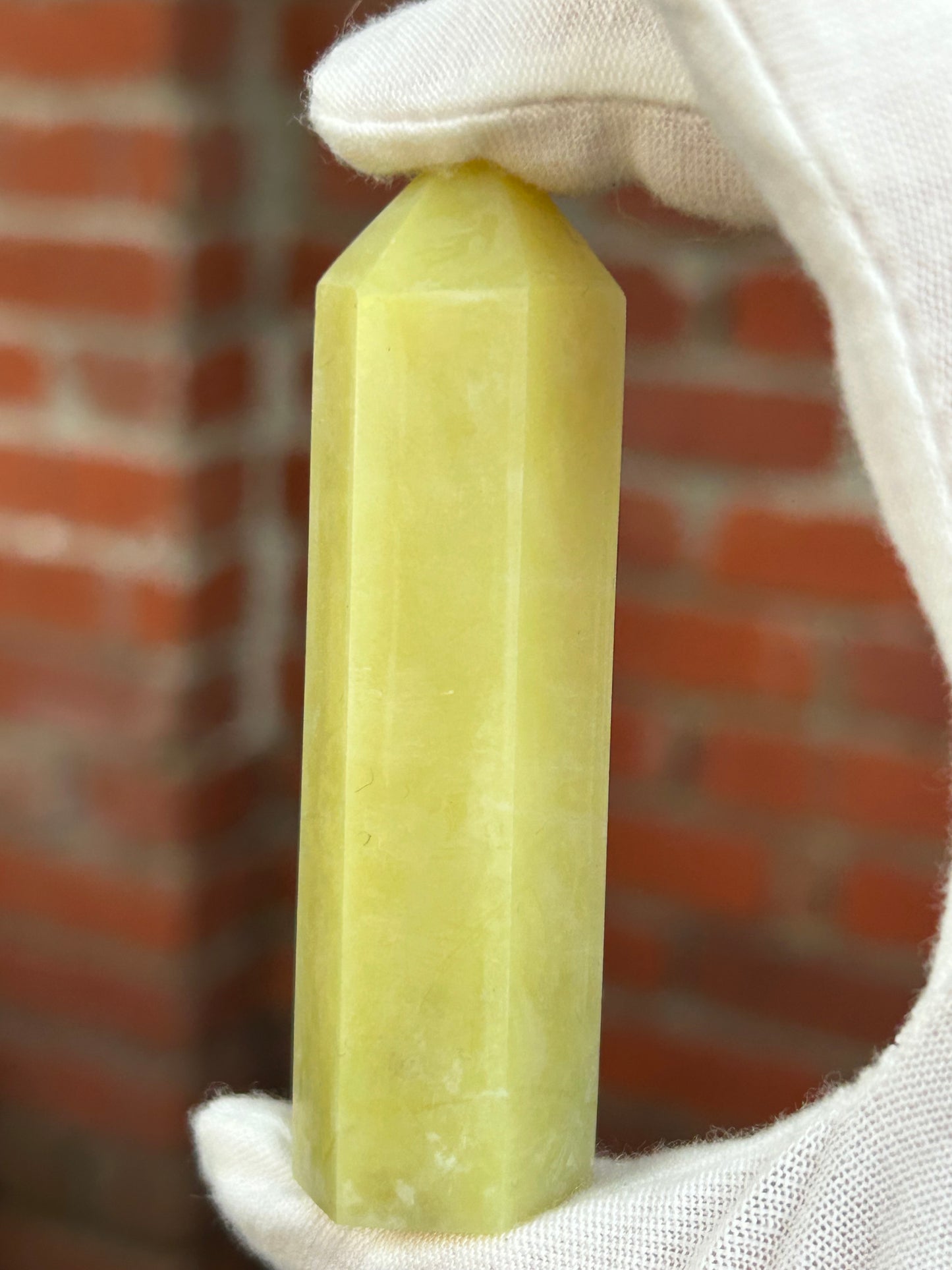 Lemon Jade Crystal Point Obelisk