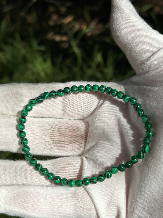 Malachite bead bracelet