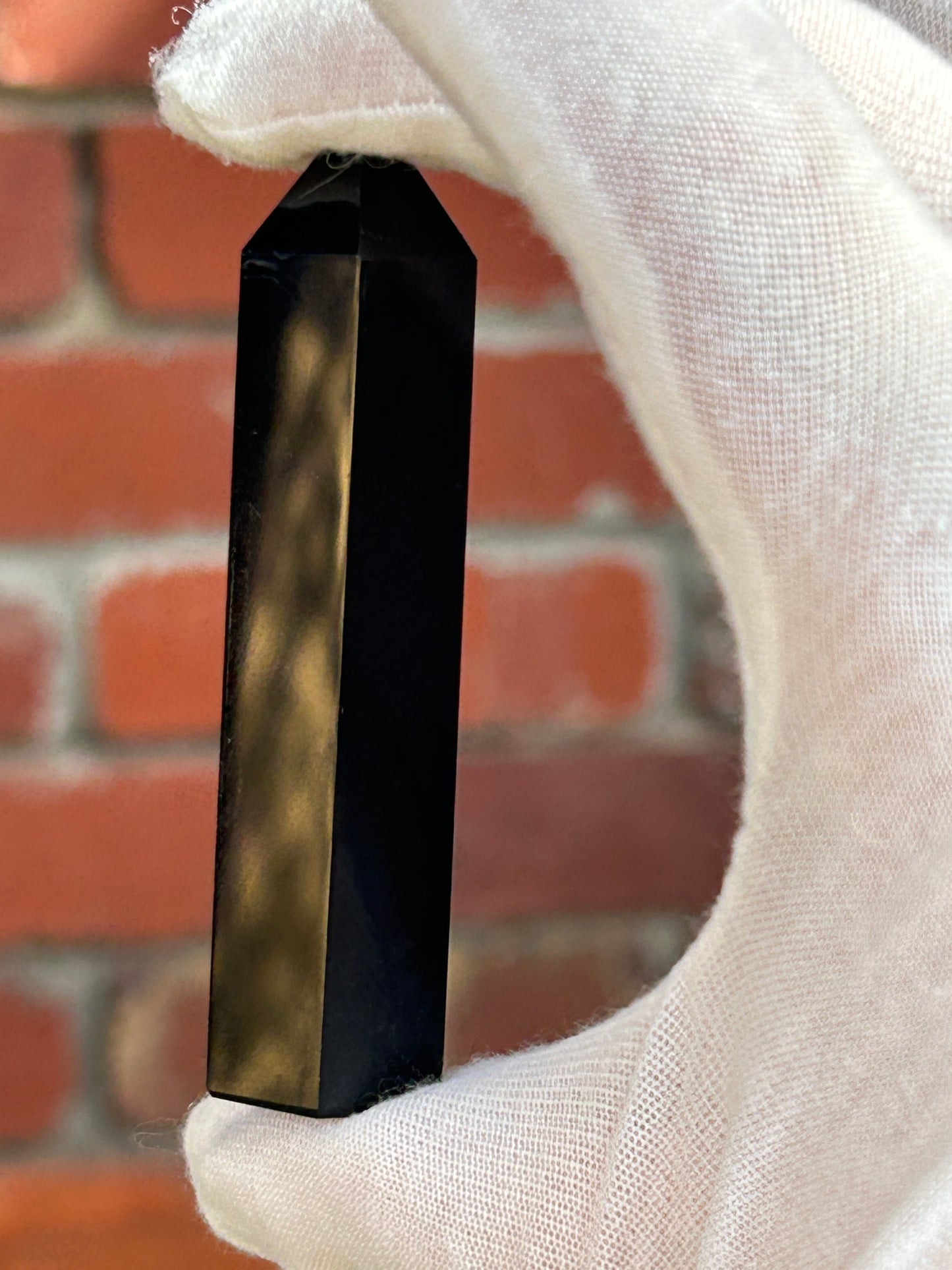 Black Obsidian polished point obelisk