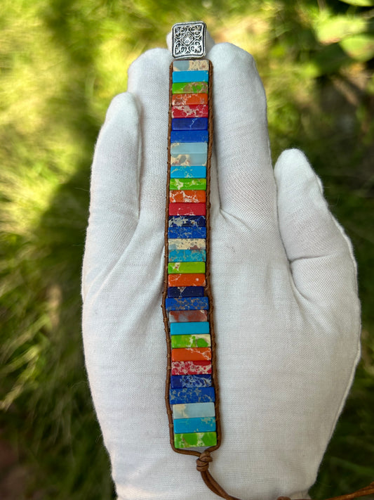 Multicoloured Emperor Stone Bracelet