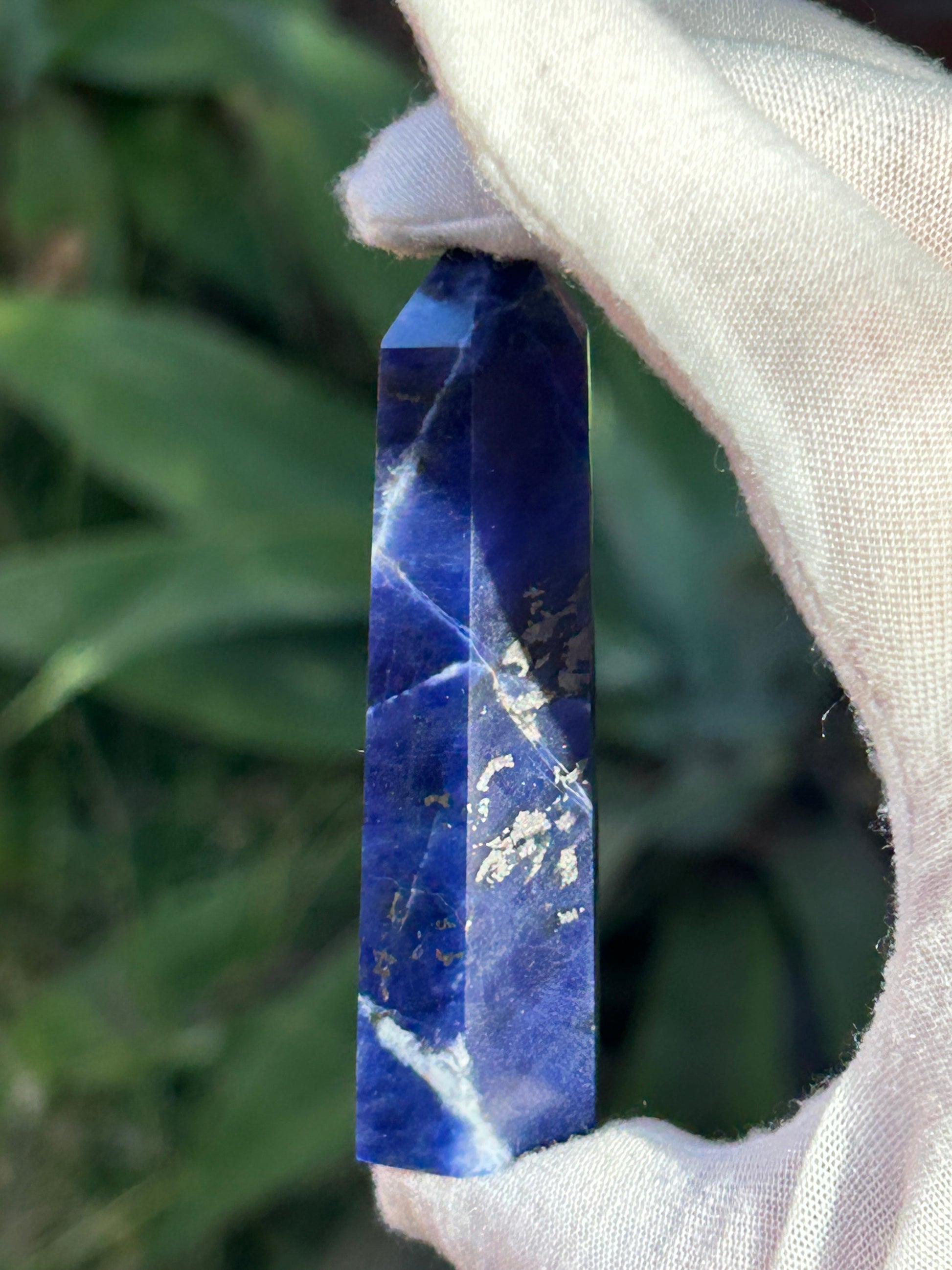 Blue Sodalite Crystal Point Tower