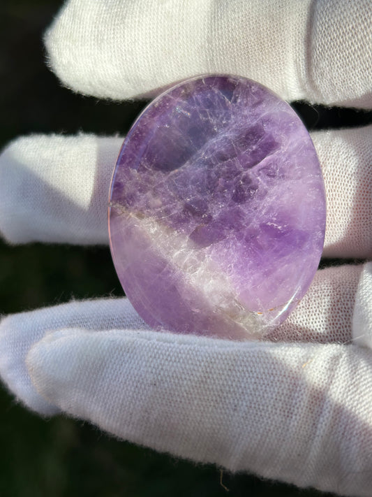 Amethyst Polished Oval Palm Stone