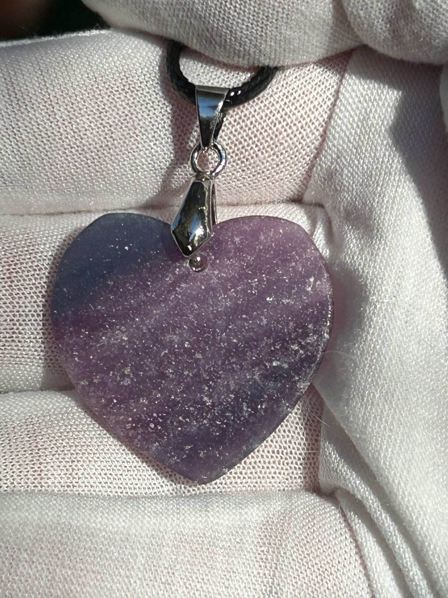 Rainbow Fluorite Heart Pendant