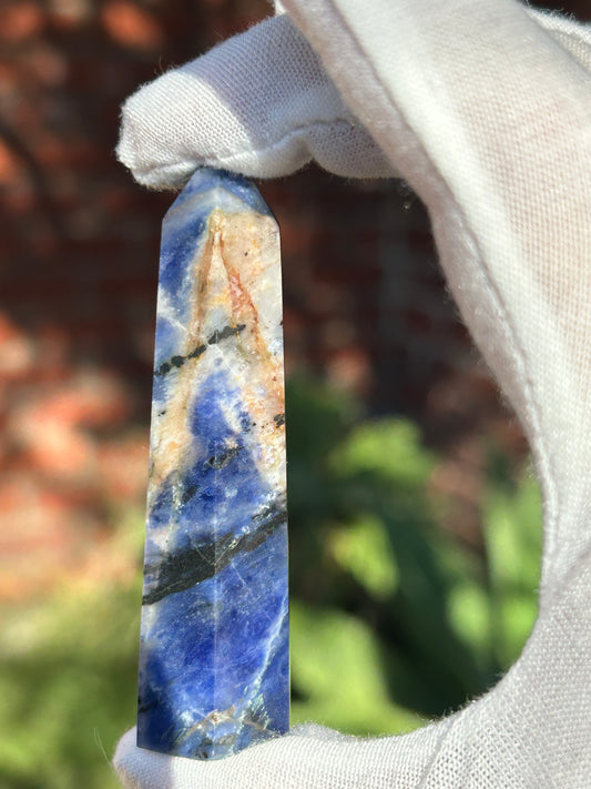 Sodalite Crystal Point Tower