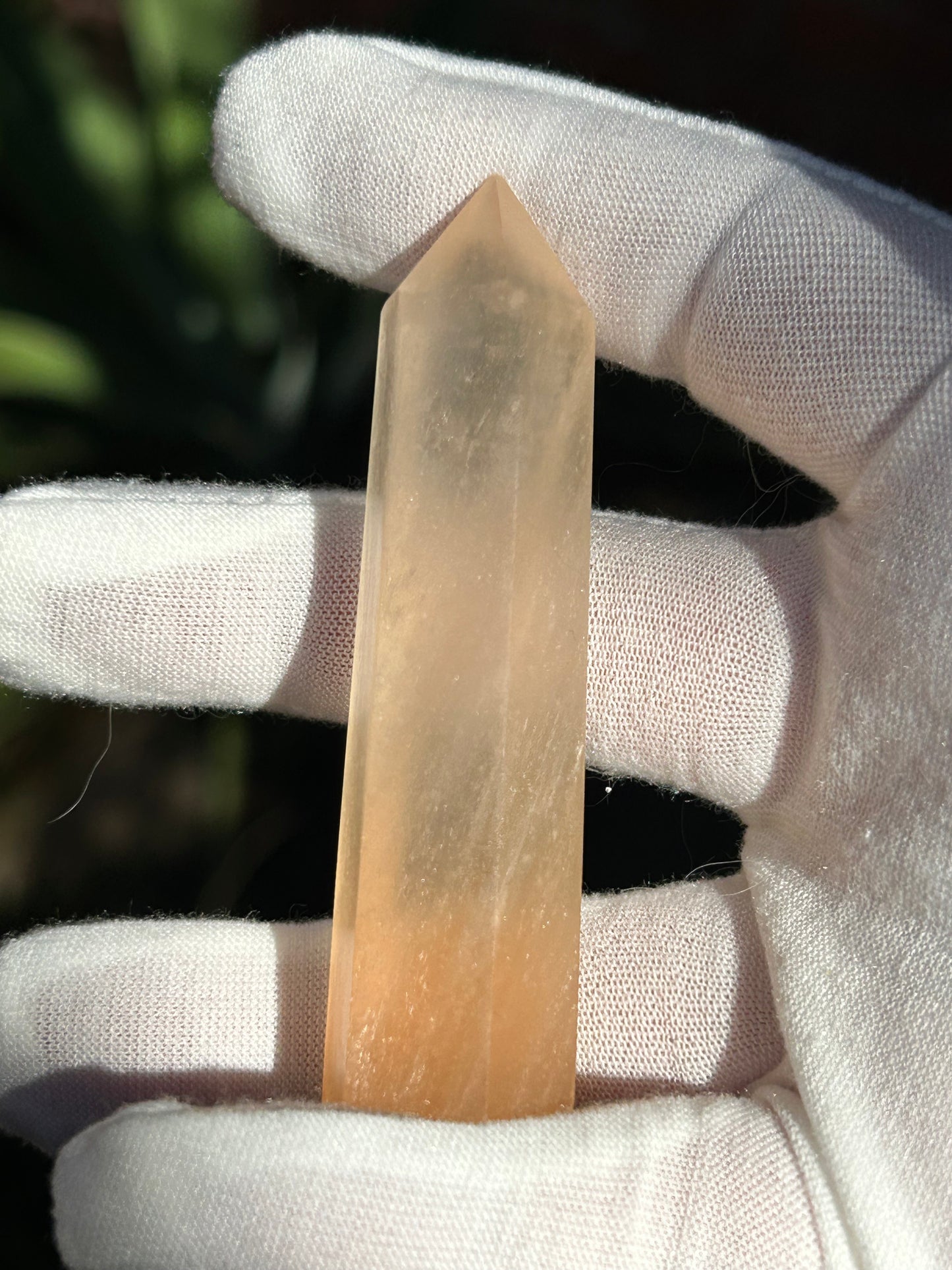 Red Selenite Crystal Point Tower