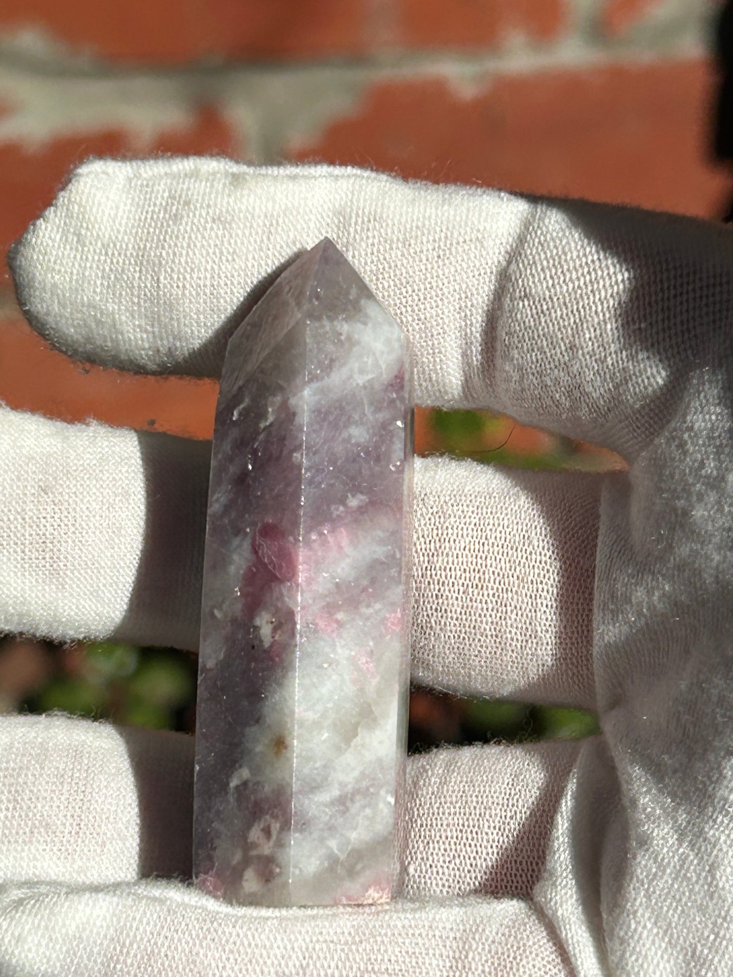 Plum Tourmaline Crystal Point