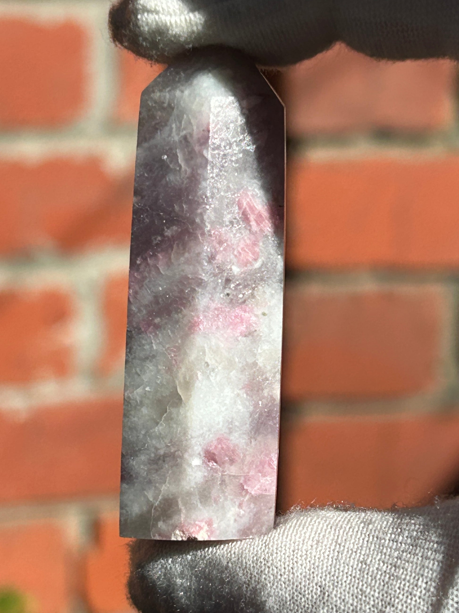 Plum Tourmaline Crystal Point