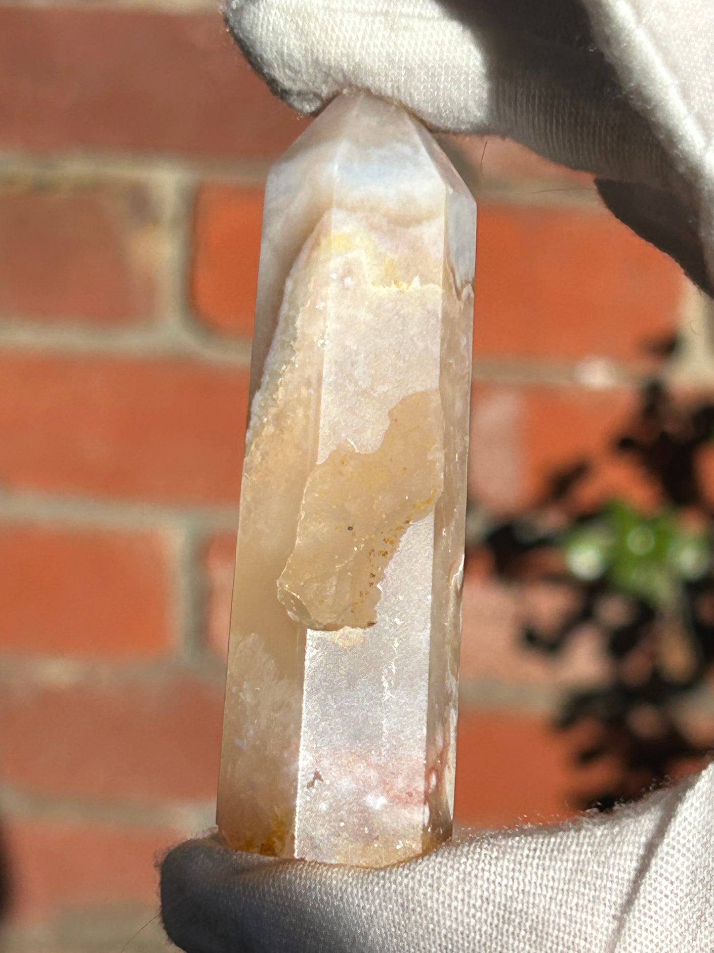 Flower Agate Crystal Point