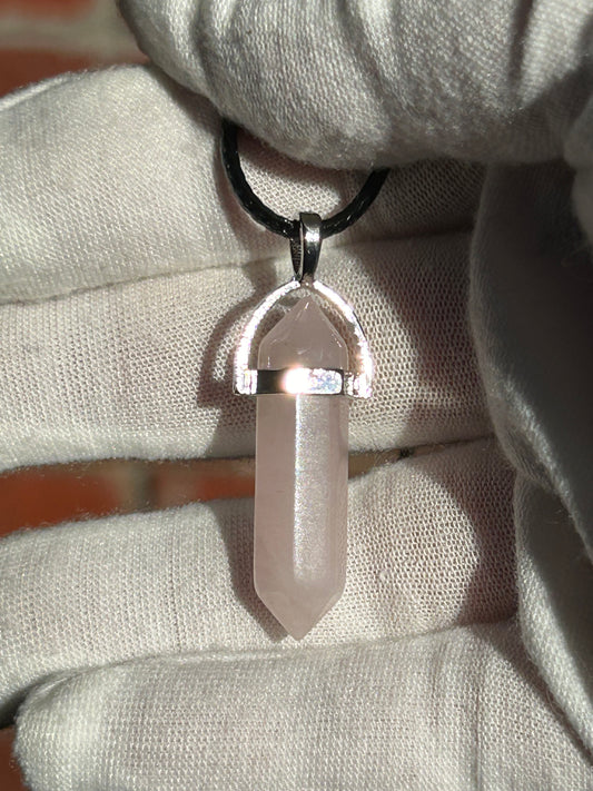 Rose Quartz Double Point Pendant