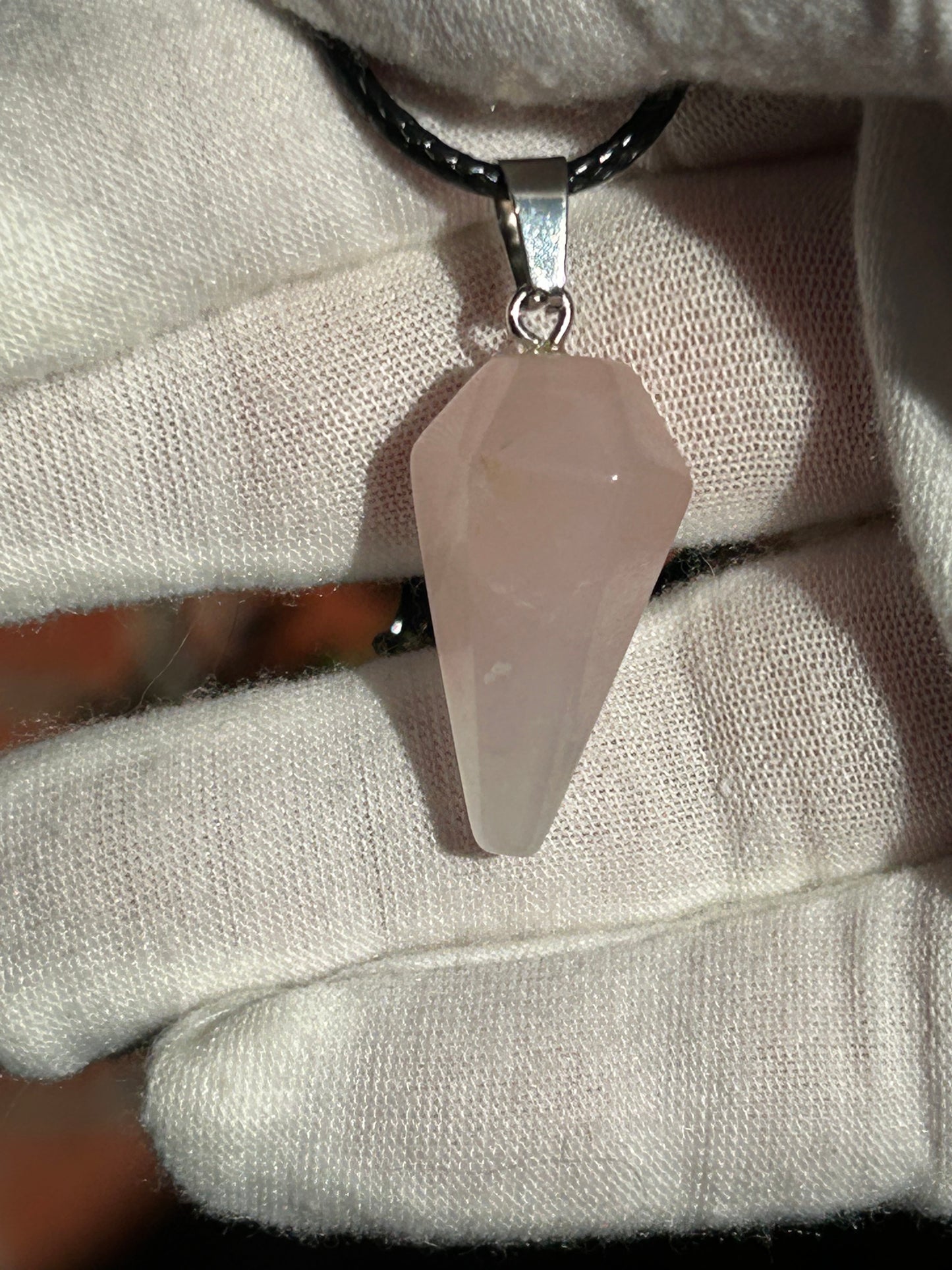 Rose Quartz Pendulum Style Pendant