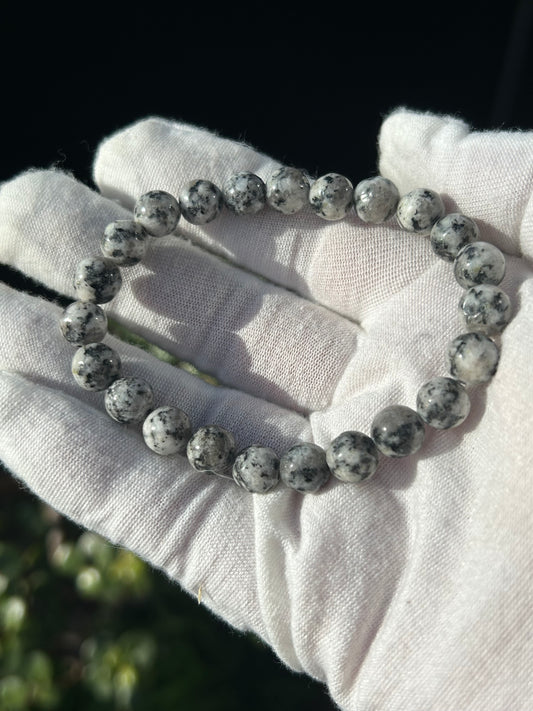 Sesame Jasper Bead Bracelet