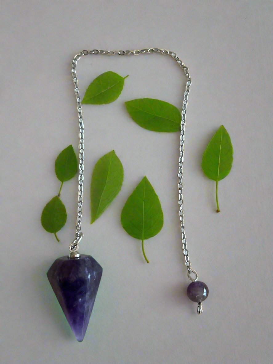 Amethyst Silver Chain Pendulum