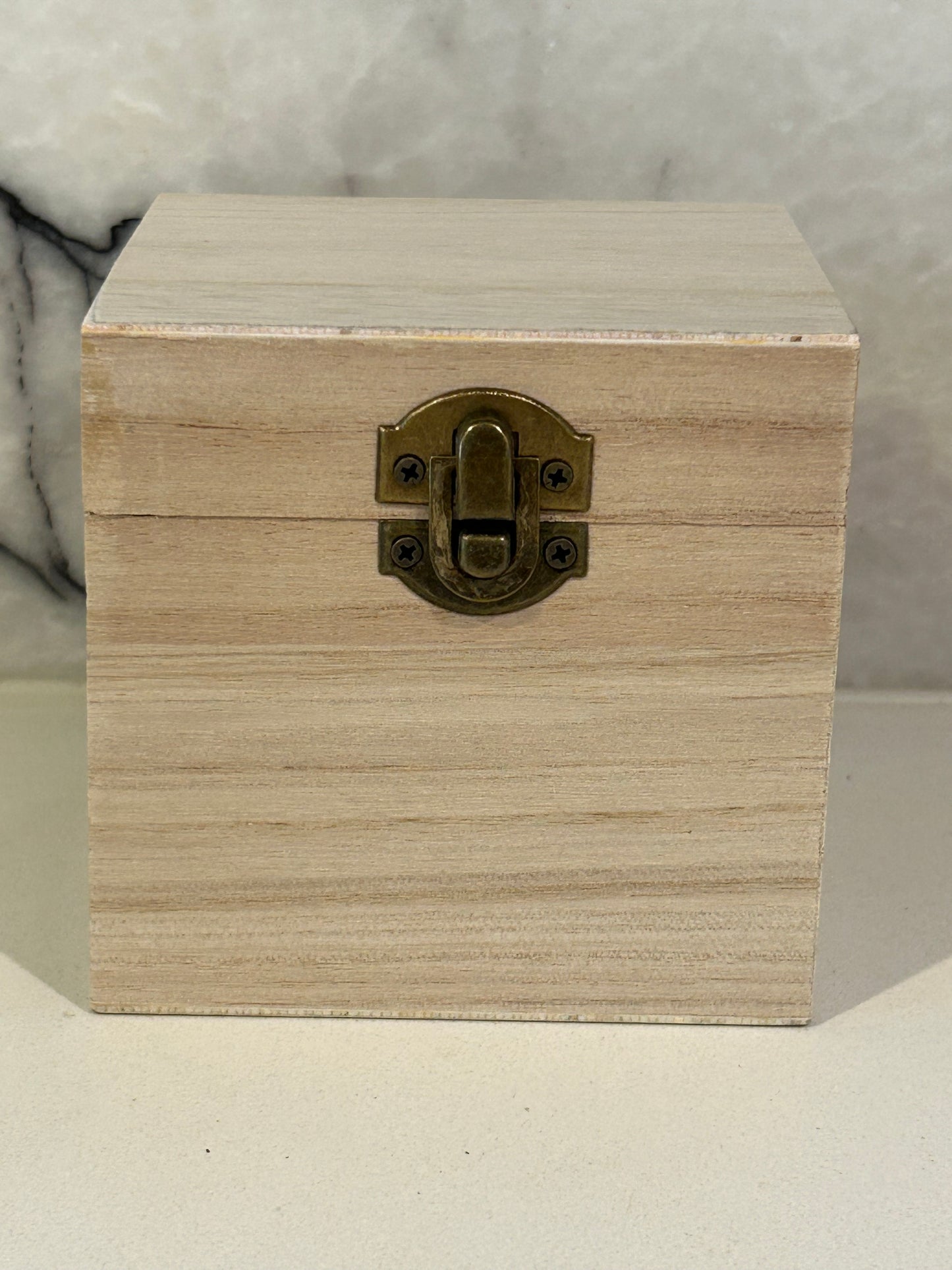 Treasure Chest Light Wood 10cm x 10cm x 10cm