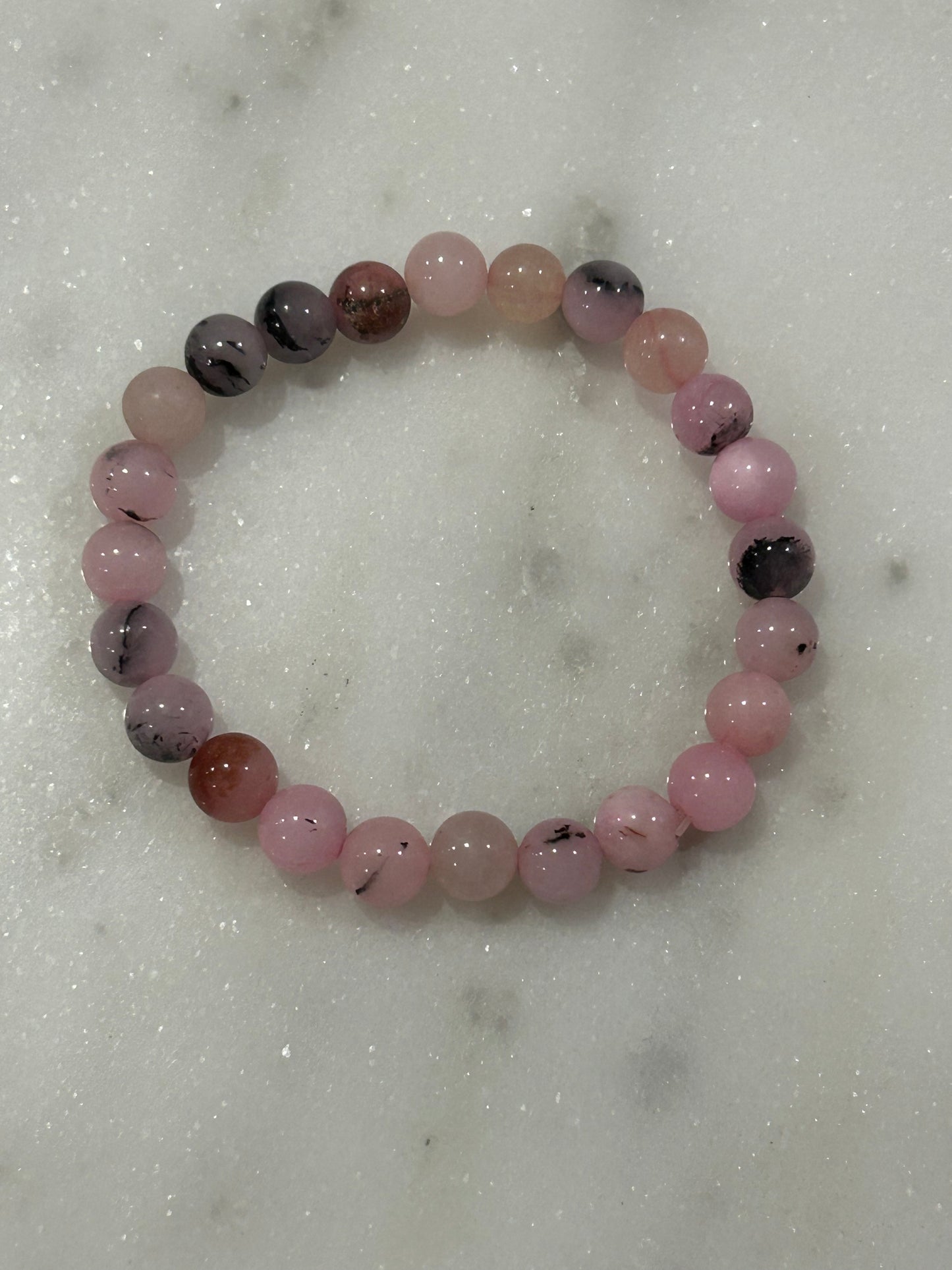 Plum Blossom Jade Bead Bracelet