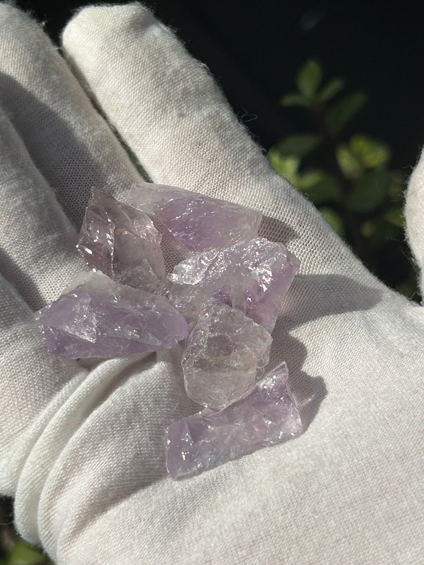 6 raw amethyst nuggets