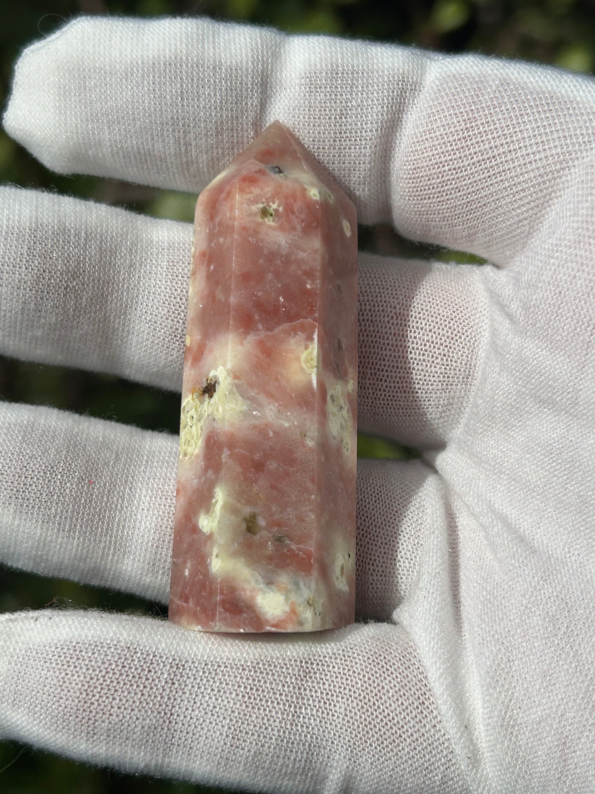 Peach Blossom Tourmaline Crystal Point