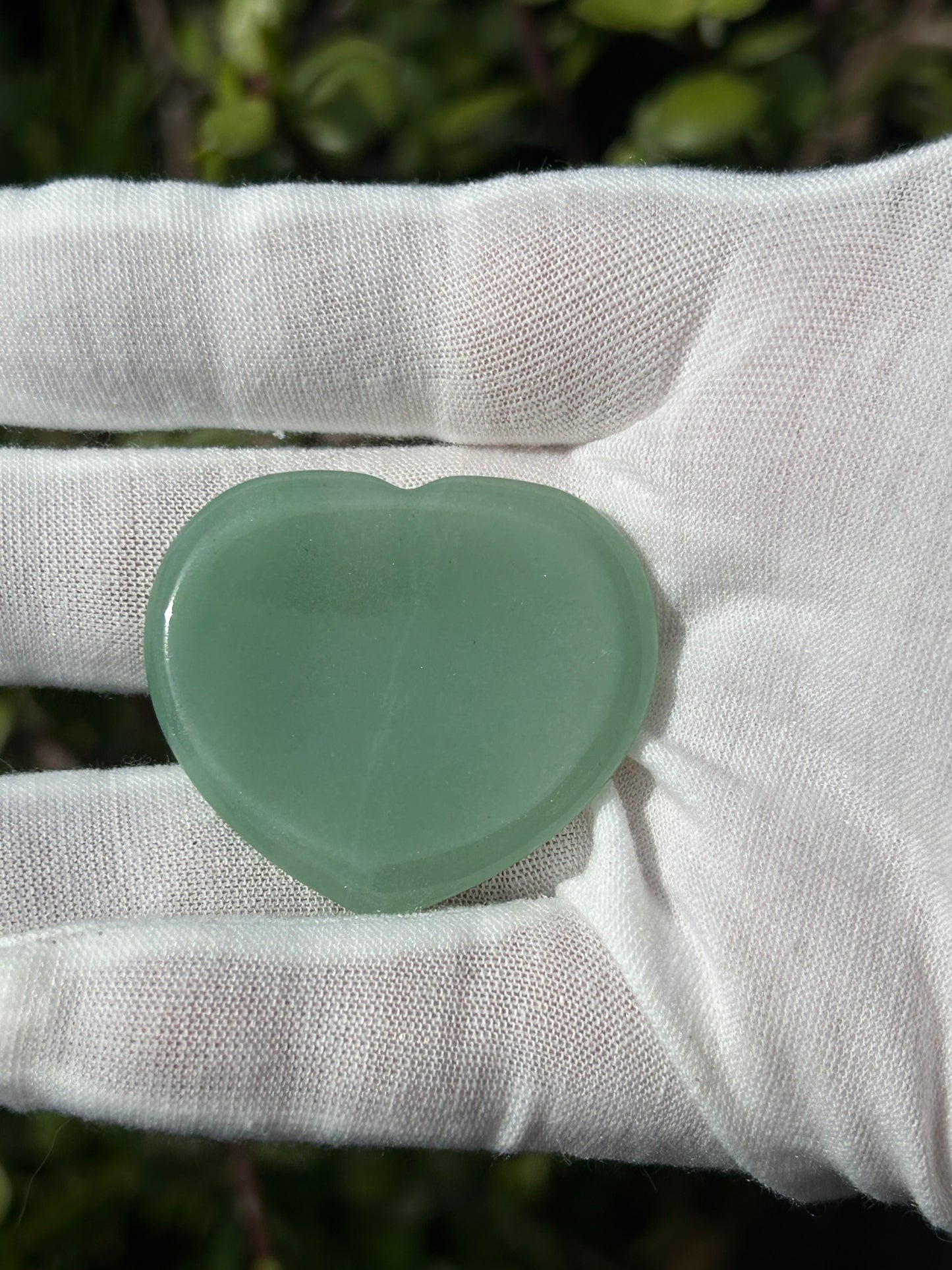 Green Aventurine polished heart palm stone