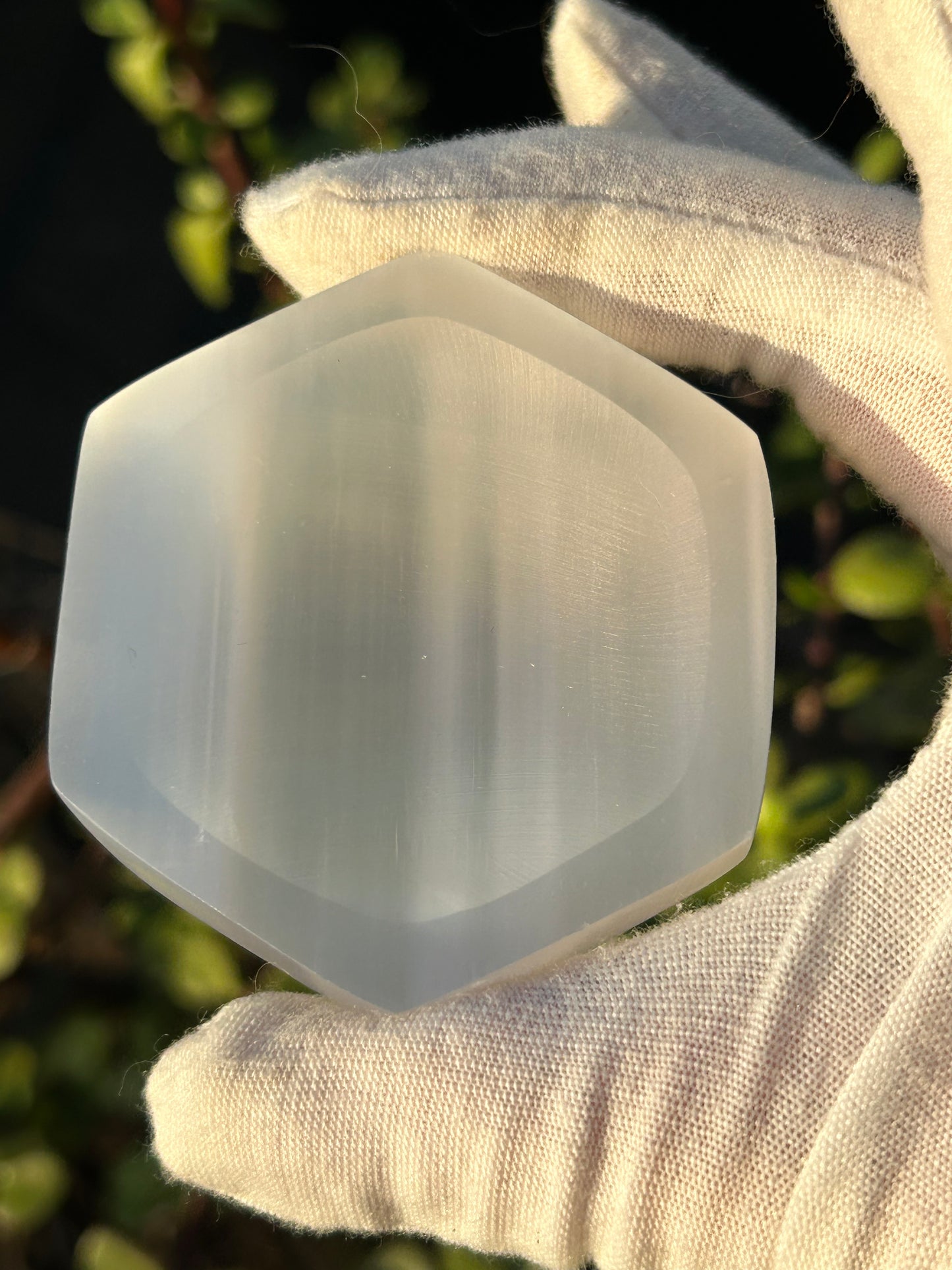 Selenite Hexagon Shaped Cleansing/Keepsake Bowl