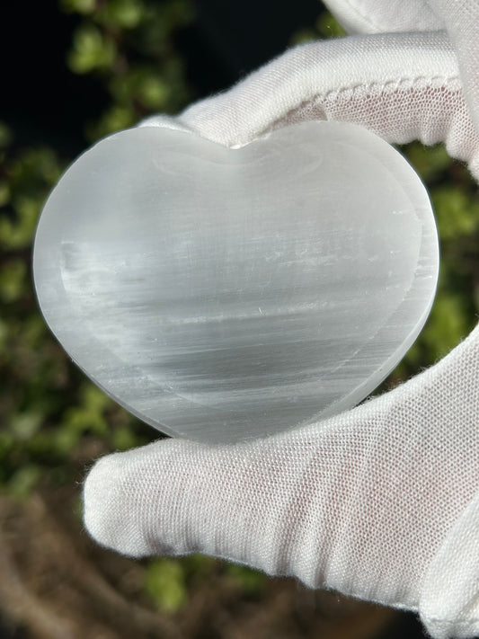 Selenite Heart Shaped Cleansing/Keepsake Bowl