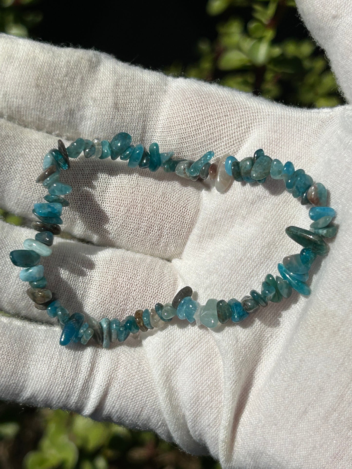 Apatite Crystal Chip Bracelet